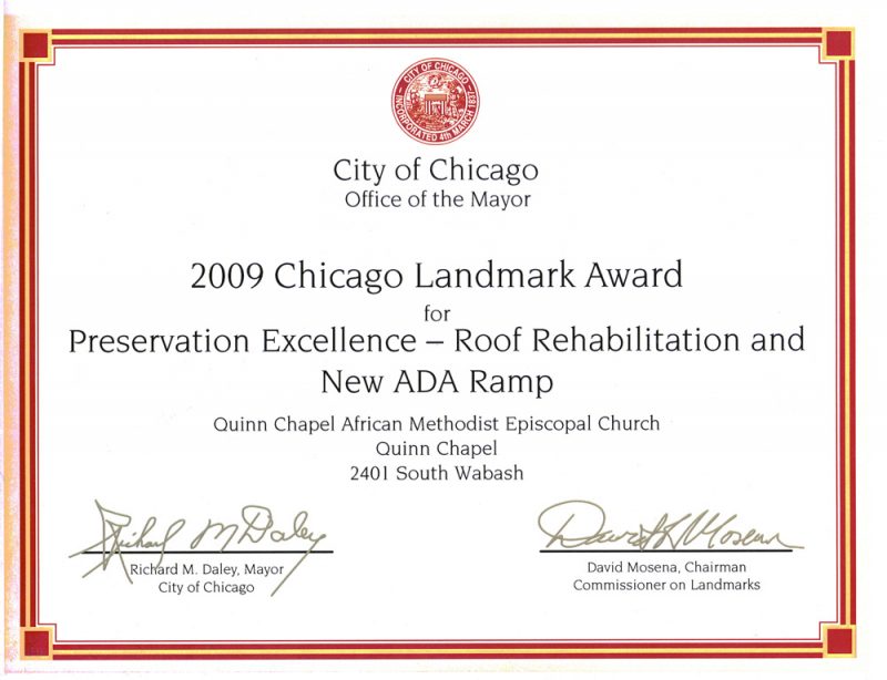 2009 Chicago Landmark Award