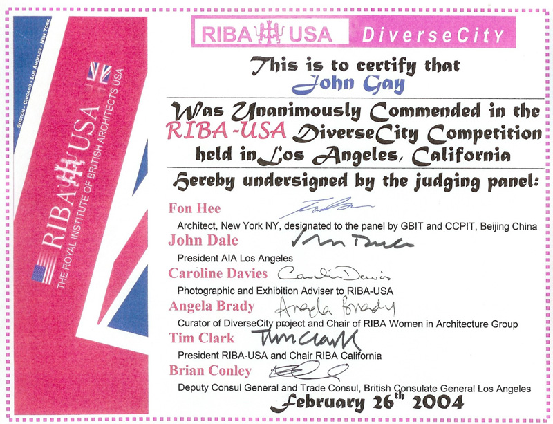 RIBA-USA DiverseCity Award, 2004